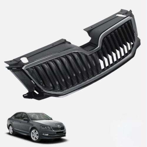 FOR SKODA OCTAVIA MK3 2013-2017 FRONT BUMPER CENTER RADIATOR GRILLE GRILL BLACK