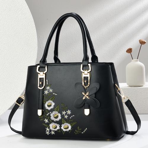 PU Leather Easy Matching Handbag large capacity floral PC