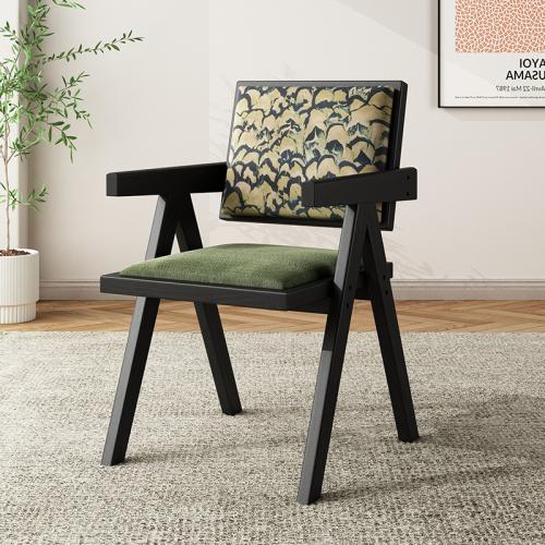 Cloth & Rattan & Sponge & Solid Wood Casual House Chair PC