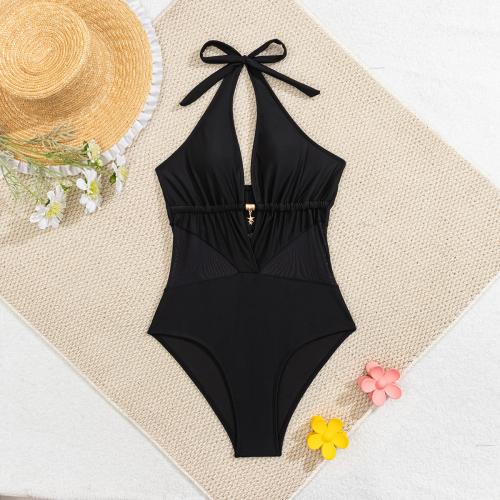 Polyamide One-piece Swimsuit & skinny style black PC