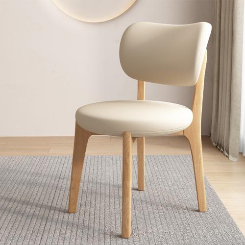 Solid Wood & Berber Fleece & PU Leather Casual House Chair PC