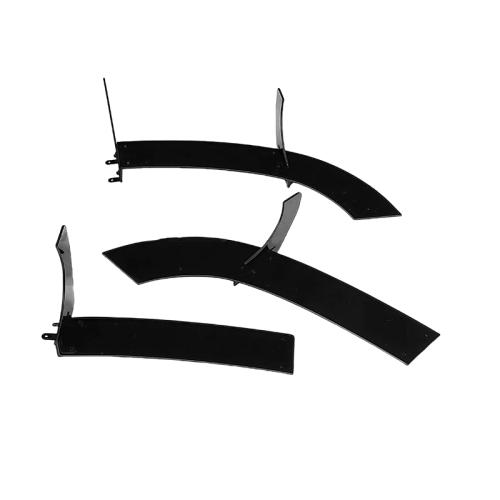 FOR VW GOLF MK5 R32 2004-2009 REAR BUMPER DIFFUSER SHARK FIN GLOSS BLACK ACRYLIC