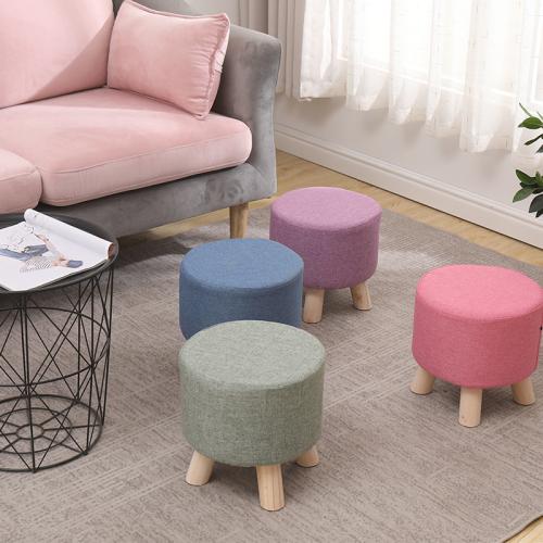 Sponge & Wood & Cotton Linen Stool durable PC