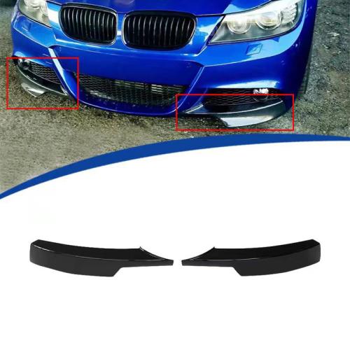 Front Bumper Side Splitter Gloss Black For 09-12 BMW 3 Series E90 M-Tech LCI UK
