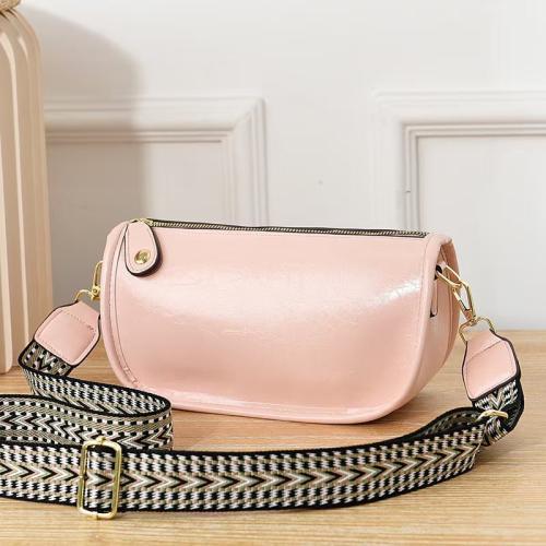 PU Leather hard-surface & Concise Crossbody Bag attached with hanging strap Solid PC