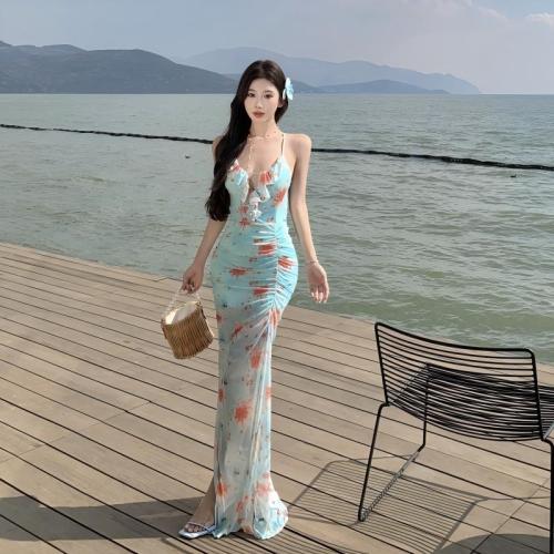 Polyester Slim Slip Dress printed PC