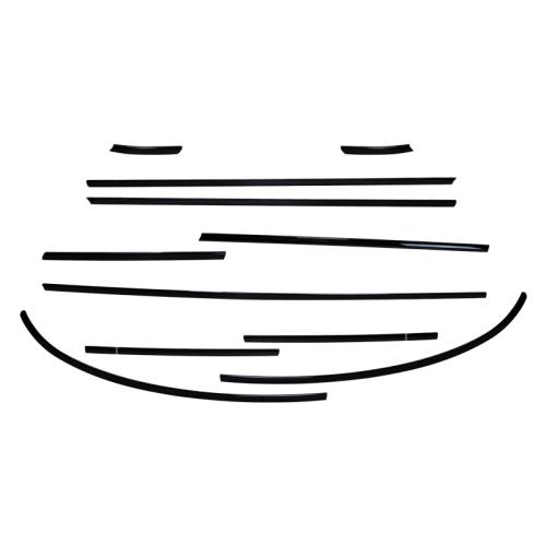 11 PCs For MINI Cooper Clubman R55 2008-2014 Black Window Molding Trim Frame Strips