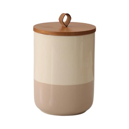 Ceramics & Wood Storage Jar durable & tight seal PC