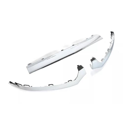3pcs Chrome Front Bumper Lower Lip Trim For Mercedes Benz C-Class W205 2015-2018