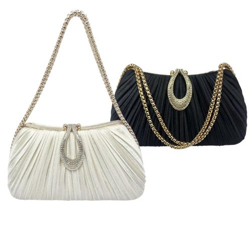 PU Leather Easy Matching Clutch Bag with rhinestone PC