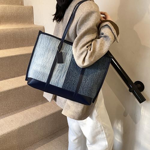 Denim Easy Matching Shoulder Bag large capacity PC