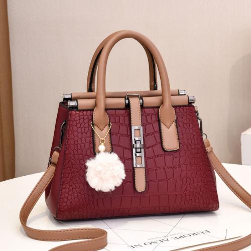 PU Leather Easy Matching Handbag large capacity crocodile grain PC