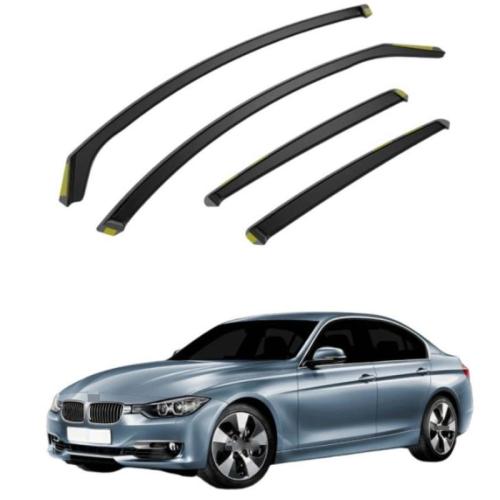 Fits For BMW 3 Series F30 2012-2018 4 Door Saloon Wind Deflectors 4pc Tinted