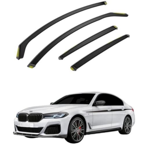 Genuine BMW 5 Series G30 2017-2024  Saloon Wind Deflectors Black Clips ⩞
