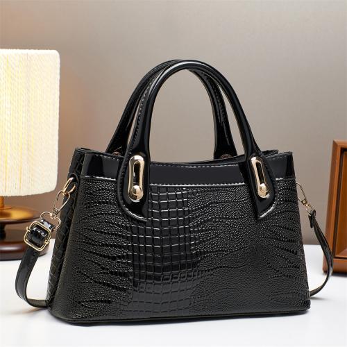 OPP Material & PU Leather Easy Matching Handbag large capacity crocodile grain PC