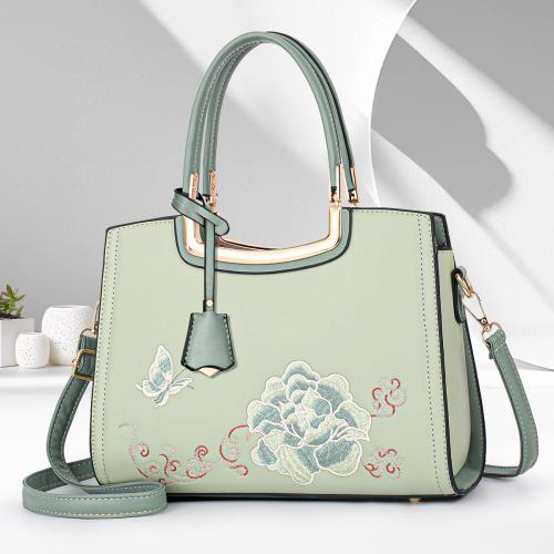 PU Leather Easy Matching Handbag large capacity floral PC