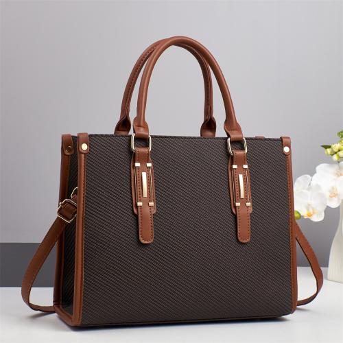 PU Leather Easy Matching Handbag large capacity & attached with hanging strap Solid PC