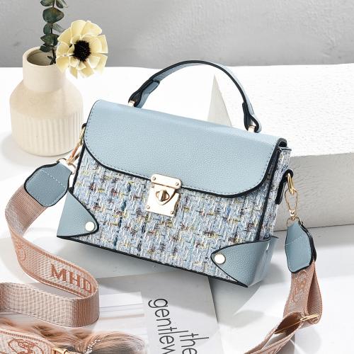 PU Leather hard-surface & Box Bag Handbag attached with hanging strap PC