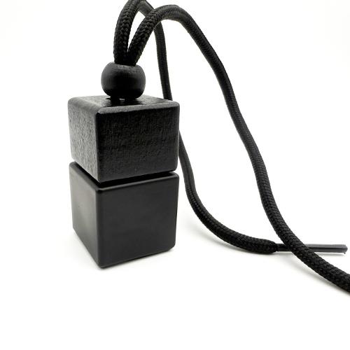 Dyed black cube empty bottle 8ML perfume pendant fragrant aromatherapy bottle