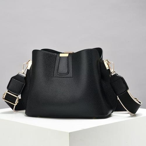 PU Leather Easy Matching Shoulder Bag large capacity Lichee Grain PC