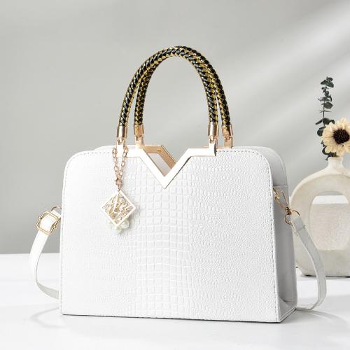 PU-leer Handtas krokodillenkorrel meer kleuren naar keuze stuk