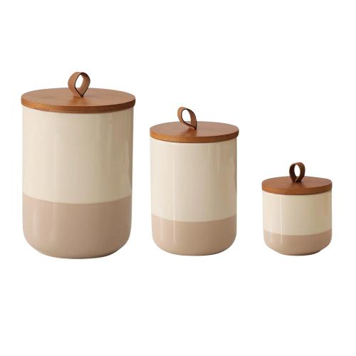 Keramik & Holz Speicher-Jar,  Stück
