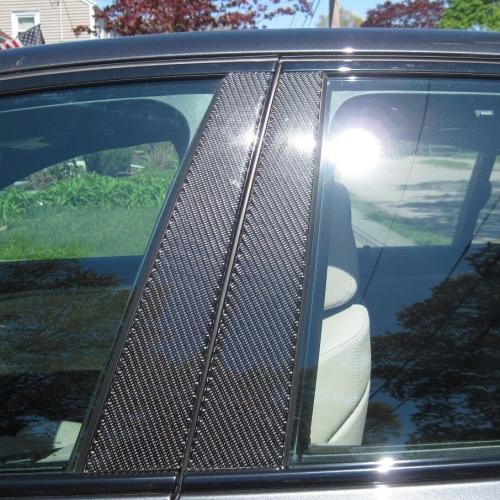 Real Carbon Fiber Black Window Pillar Posts for Ford F150 2015-2020 4PCS
