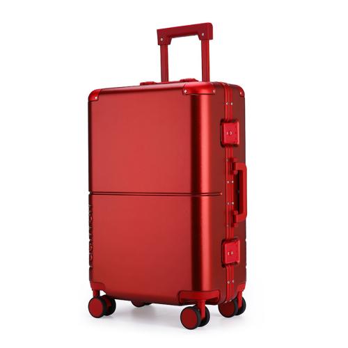 ABS & PC-Polycarbonate Suitcase Aluminium Alloy Solid red PC