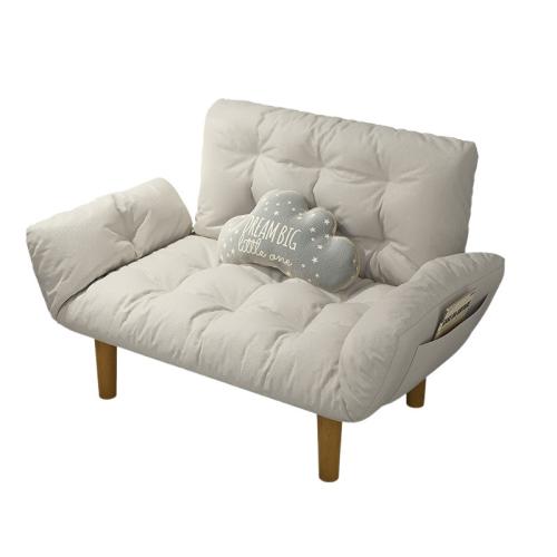 Cloth & Cotton Linen Soft Sofa Bed Solid Wood Solid PC