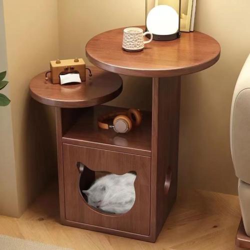 Wood Creative & Multifunction Side Table brown PC