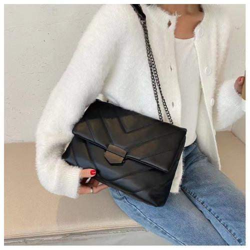 PU Leather Easy Matching Shoulder Bag large capacity PC