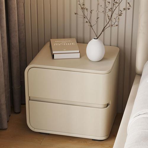 Wood Fiber & PU Leather Bedside Cabinet PC