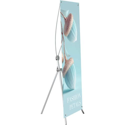 Adjustable X display rack aluminum alloy roll-up advertising display rack poster rack