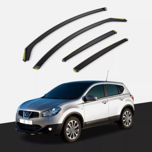 Wind Deflectors for Nissan Qashqai MK1 2007-2013  SUV Smoke Tinted ⩞