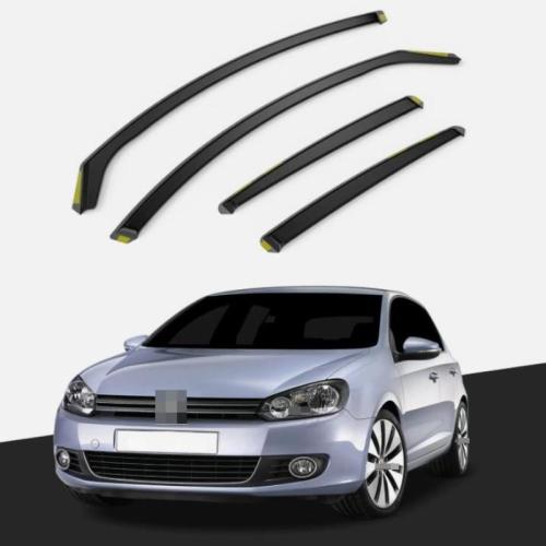 Fits For VW GOLF MK6 2008-2012 5 Door Hatchback Wind Deflectors 4pc Tinted