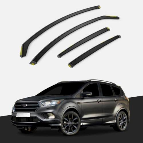 Fits For Ford Kuga MK2 2012-2019 5 Door SUV Wind Deflectors 4pc Tinted