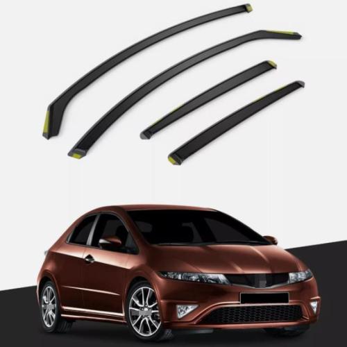 Fits For HONDA  Fits For CIVIC MK8 2006-2012 5 Door Hatchback Wind Deflectors 4pc Tinted