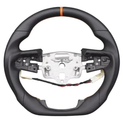 Full Leather HEATED Steering Wheel for 19+ Chevrolet Silverado 1500 Orange Line