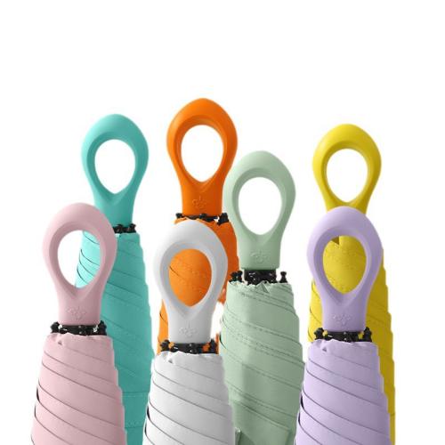 Steel & Pongee & Plastic Antirust & Anti-deformation Sun-Rain Umbrella portable Solid PC