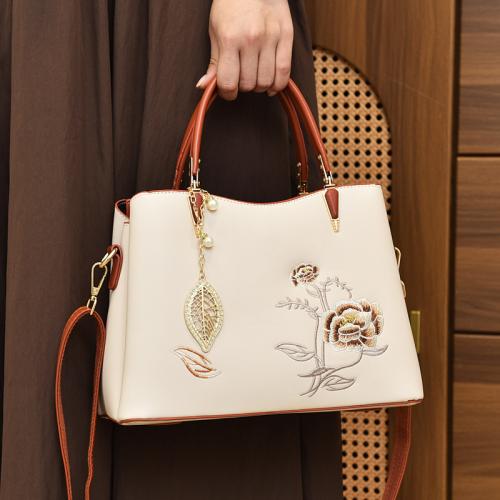PU-leer Handtas Beige stuk