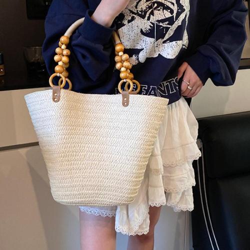 Straw Easy Matching Shoulder Bag large capacity PC