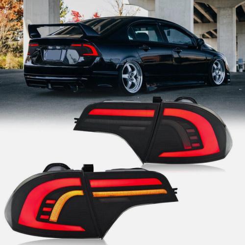 For Honda Civic Sedan 2006 07-2011 LED Sequential Tail Light Brake Lamp Assembly