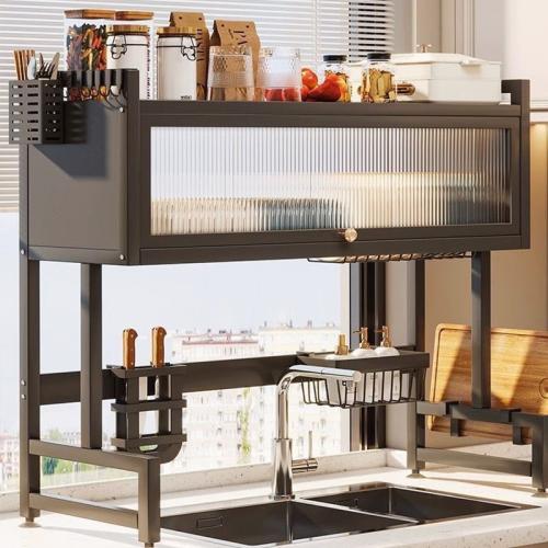 Carbon Steel Multifunction Kitchen Drain Rack dustproof PC