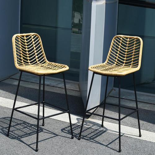 PE Plastic & Iron Bar Stool durable & hollow & breathable PC