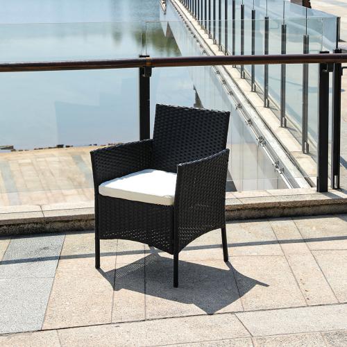 PE Plastic & Iron Waterproof Casual House Chair durable & breathable black PC