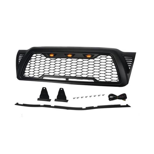 Mesh Grille Front ABS Grill For Toyota Tacoma 2005-2011 (Matte Black)