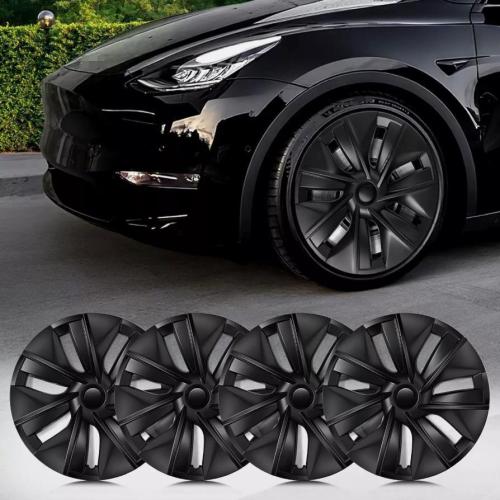 4pcs for Tesla Model Y Wheel Cover Caps 19 Inch Rim Hubcap Hub Cap Matt Black