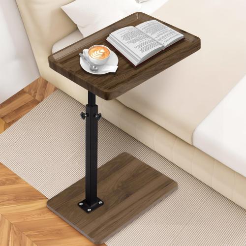 Medium Density Fiberboard & Steel Tube Side Table durable coffee PC