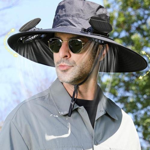 Katoenen polyester stoffen Solar Fan Cap meer kleuren naar keuze stuk