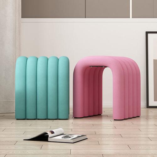 Carbon Steel & Sponge & Berber Fleece Creative Stool Solid PC